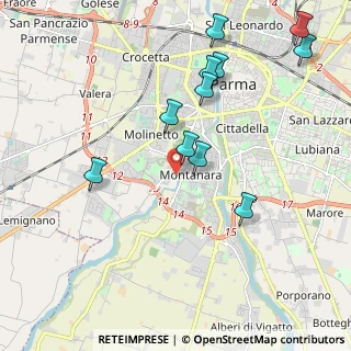 Mappa Via Arnaldo da Brescia, 43125 Parma PR, Italia (2.18091)