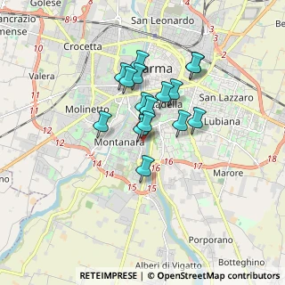 Mappa Via Giacomo Leopardi, 43125 Parma PR, Italia (1.28938)