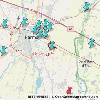 Mappa Via Pieter Paul Rubens, 43123 Parma PR, Italia (5.23462)
