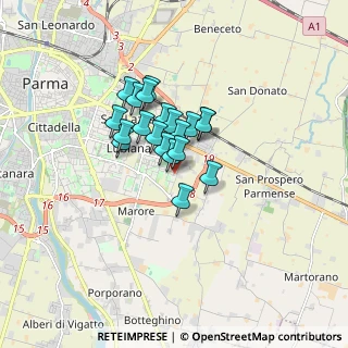 Mappa Via Pieter Paul Rubens, 43123 Parma PR, Italia (1.0835)