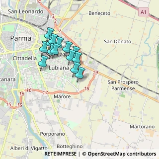 Mappa Via Pieter Paul Rubens, 43123 Parma PR, Italia (1.605)