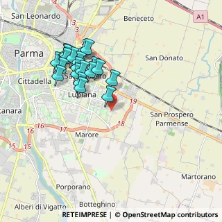 Mappa Via Pieter Paul Rubens, 43123 Parma PR, Italia (1.8725)