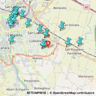 Mappa Via Pieter Paul Rubens, 43123 Parma PR, Italia (2.8705)