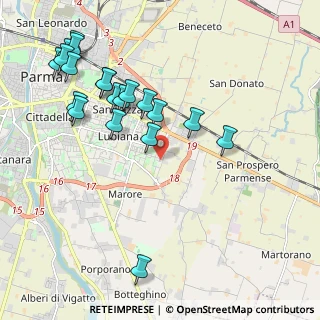 Mappa Via Pieter Paul Rubens, 43123 Parma PR, Italia (2.3)
