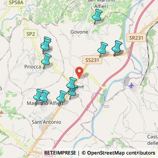 Mappa Via de Gasperi, 12040 Govone CN, Italia (2.12667)