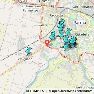 Mappa Via Edison-Volta, 43125 Parma PR, Italia (1.8555)