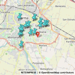 Mappa Via G. Saragat, 43123 Parma PR, Italia (1.72688)