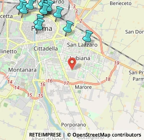 Mappa Via G. Saragat, 43123 Parma PR, Italia (3.13786)