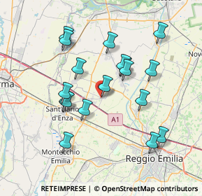 Mappa Via Aldo Moro, 42040 Campegine RE, Italia (7.06889)