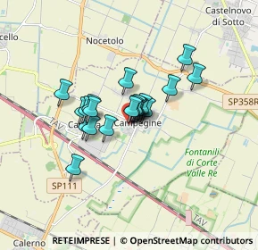 Mappa Via Aldo Moro, 42040 Campegine RE, Italia (1.09)