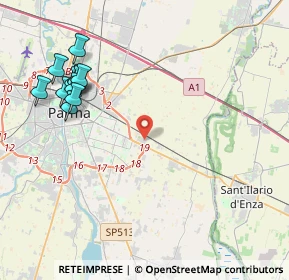 Mappa Via N. Nadi, 43122 Parma PR, Italia (4.88818)