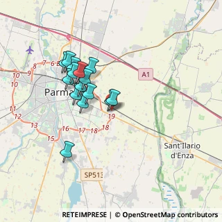 Mappa Via N. Nadi, 43122 Parma PR, Italia (3.108)