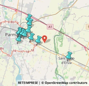 Mappa Via Fanfoni Afro, 43122 Parma PR, Italia (3.97917)