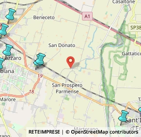 Mappa Via Fanfoni Afro, 43122 Parma PR, Italia (3.88545)