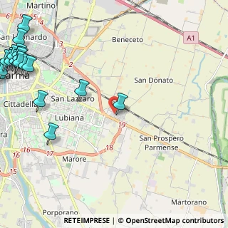 Mappa Via Primo Carnera, 43122 Parma PR, Italia (3.7465)