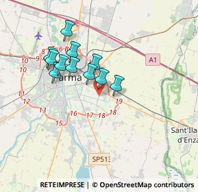 Mappa Via XXIV Maggio, 43123 Parma PR, Italia (2.95273)