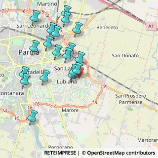 Mappa Via Lucrezio Caro, 43123 Parma PR, Italia (2.15263)