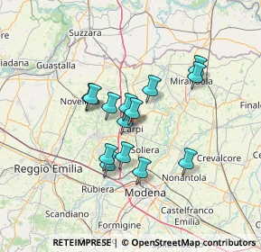 Mappa Via F. de Sanctis, 41012 Carpi MO, Italia (10.37857)