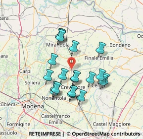 Mappa Largo della Bastiglia, 41031 Camposanto MO, Italia (12.2655)
