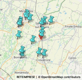 Mappa Viale G. Garibaldi, 41031 Camposanto MO, Italia (7.29118)