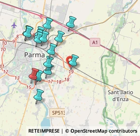 Mappa Via Coppi, 43122 Parma PR, Italia (4.0025)