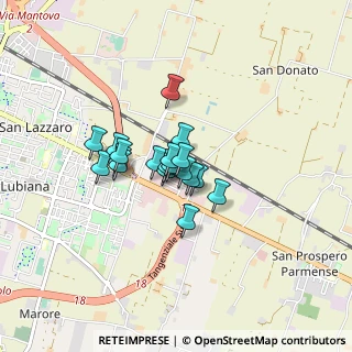 Mappa Via Coppi, 43122 Parma PR, Italia (0.522)