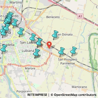 Mappa Via Bruno Estasi, 43122 Parma PR, Italia (3.0195)