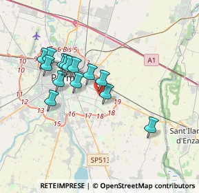 Mappa Via Tibullo Albio, 43123 Parma PR, Italia (3.16214)