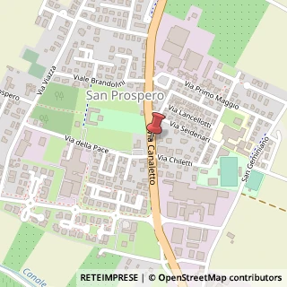 Mappa Via Canaletto,  28, 41030 San Prospero, Modena (Emilia Romagna)