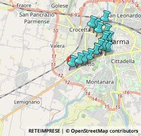 Mappa Via Manara, 43126 Parma PR, Italia (1.72176)