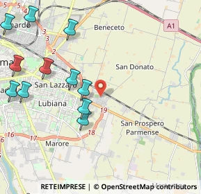 Mappa Piazza B. Lunardi, 43122 Parma PR, Italia (2.56455)