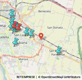 Mappa Piazza B. Lunardi, 43122 Parma PR, Italia (2.56769)