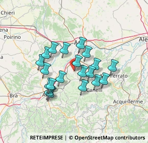 Mappa Via Fantolino, 14055 Costigliole d'Asti AT, Italia (11.011)