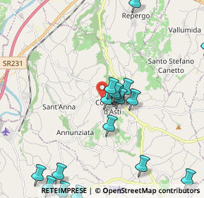 Mappa Via Fantolino, 14055 Costigliole d'Asti AT, Italia (2.60333)