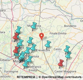 Mappa SP di Crevalcore, 41031 Camposanto MO, Italia (19.6165)