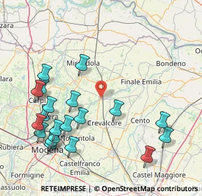 Mappa SP di Crevalcore, 41031 Camposanto MO, Italia (19.3325)