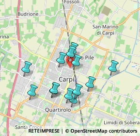 Mappa Via G. Righi, 41012 Carpi MO, Italia (1.62615)