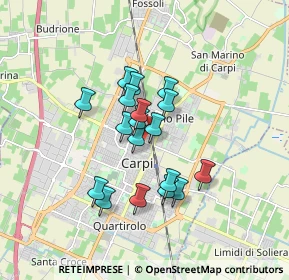 Mappa Via G. Righi, 41012 Carpi MO, Italia (1.29222)