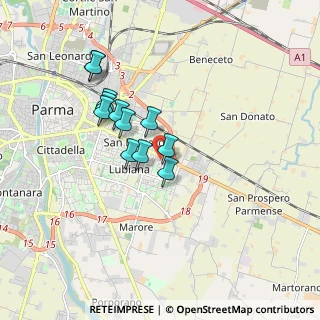 Mappa Via Giovenale, 43123 Parma PR, Italia (1.44417)
