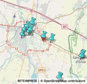 Mappa Via Giovenale, 43123 Parma PR, Italia (4.4225)