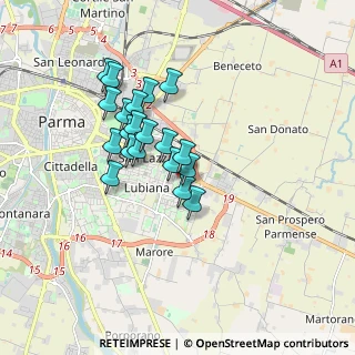 Mappa Piazzale Sallustio Gaio Crispo, 43123 Parma PR, Italia (1.3815)