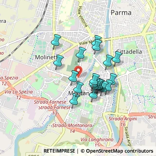 Mappa Via Pompeo Sacco, 43125 Parma PR, Italia (0.716)