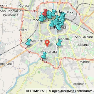 Mappa Via Pompeo Sacco, 43125 Parma PR, Italia (2.12)