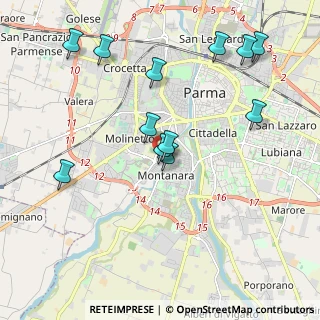 Mappa Via Pompeo Sacco, 43125 Parma PR, Italia (2.10417)