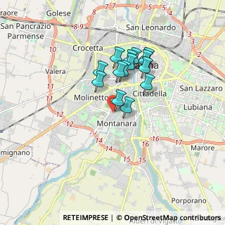 Mappa Via Pompeo Sacco, 43125 Parma PR, Italia (1.33786)