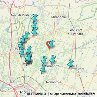 Mappa Via Guglielmo Marconi, 41030 San Prospero MO, Italia (8.7525)