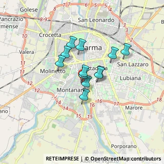 Mappa Via Inigo Campioni, 43125 Parma PR, Italia (1.13833)