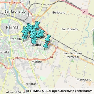 Mappa Via B. Zoni, 43123 Parma PR, Italia (1.623)