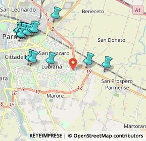 Mappa Via B. Zoni, 43123 Parma PR, Italia (2.68)
