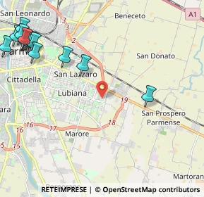 Mappa Via B. Zoni, 43123 Parma PR, Italia (3.2825)